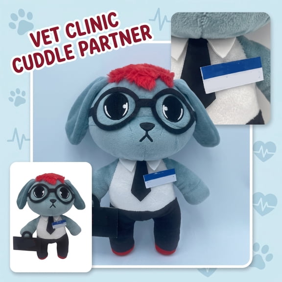 Animal Hospital Ron From Accounting Plush Game Character Stuffed Animal Doll Soft Plushie for Fans Collection Home Office Decoration Gift