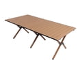 thumbnail image 1 of Folding Picnic Table, Wood Color Lightweight Folding Roll Up Table Multifunctional Safe  For Party, 1 of 8