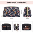 thumbnail image 2 of Retro Hawaiian Style Makeup Bag, Large Capacity Travel Cosmetic Bag for Women Girls- Travel Toiletry Bag Leather Portable Waterproof Makeup Case Organizer with Handle, 2 of 4