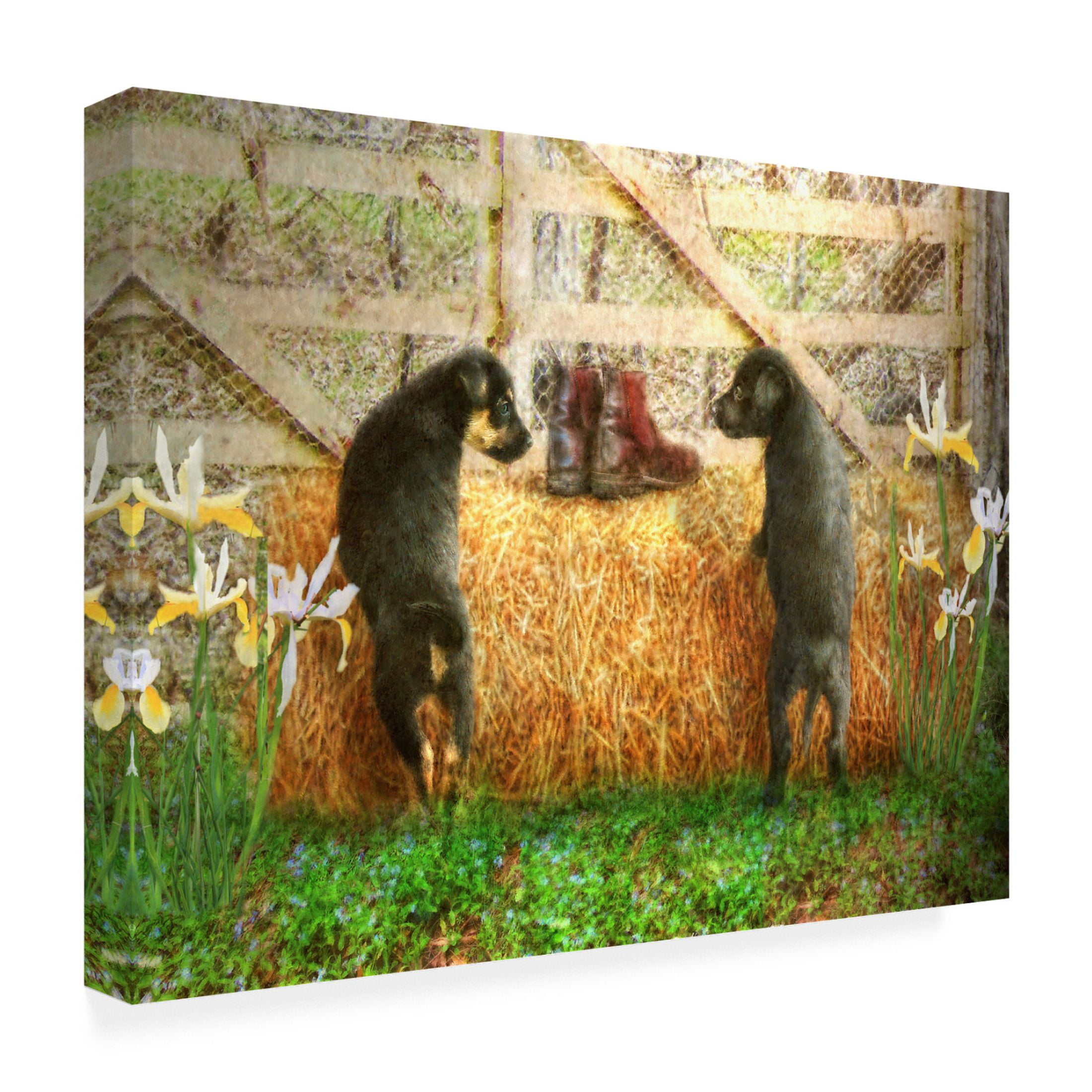 Canvas Wall Art - Trudi Simmonds 'Lead Me Not Into Temptation' Wall Art for Living Room, Bedroom, or Office Décor by Trademark Fine Art - 19 x 14 Inches