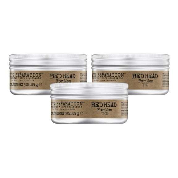 TIGI Bed Head for Men Matte Separation Hair Wax, Strong Hold, 3 Pack