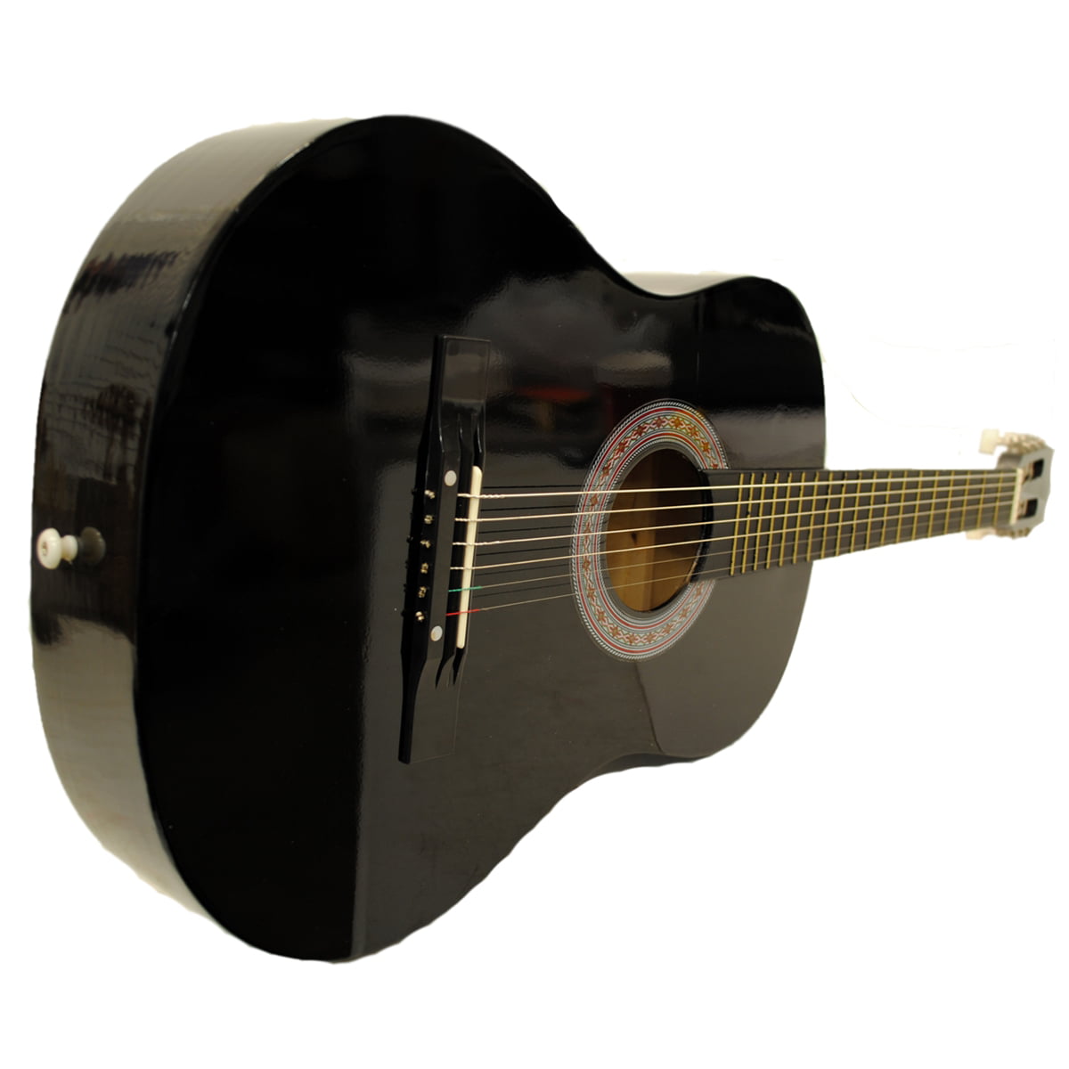 JRPKSTBK-M Black Right Handed Other 6 String Mini Electric Double Cutaway Guitar Prelude Pack Beautiful 