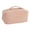 Pink, variant on Bobasndm Large Capacity Travel Cosmetic Bag, Leather Makeup Bag, Waterproof Portable Cosmetic Bag, Toiletry Bag, Travel Cosmetic Organizer Bag with Handle and Divider