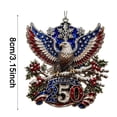 thumbnail image 3 of Patriotic 250th Anniversary Christmas Ornaments,250 Anniversary USA Merchandise,Metal Hanging Christmas Decorations,Stocking Stuffers,Commemorative Gifts for Mom Dad Friends Coworker(B), 3 of 6