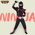 thumbnail image 3 of Disfraz de Ninja Spooktacular Creations para niños negro Deluxe, 3 of 3