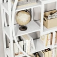 thumbnail image 4 of Tribesigns 70.8 inch Tall Bookshelf, 5-Tier Etagere Bookcase, Modern Book Shelf Display Tack Shelving with 8 Open Storage Shel for Home Office, Living Room, White, 4 of 8
