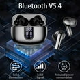 thumbnail image 3 of Wireless Earbuds Bluetooth Headphones, with LED Display Charging Case, Waterproof In-Ear Earphones with Mic for iPhone /Android /PC /Laptop, Black, 3 of 11