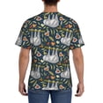 thumbnail image 3 of Vsdgher Cute Sloth Print Men's Dry Fit Mesh Athletic Shirts Moisture Wicking Tennis T-Shirt Tops, 3 of 9