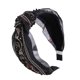 thumbnail image 1 of Jumpingount Diademas para el cabello con lazo, diadema con nudo torcido, diadema bordada con cuentas brillantes, turbante ancho ajustable, accesorios para Accesorio para el cabello Cuenta beige Jumpingount AP010012-05B, 1 of 6