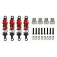 thumbnail image 1 of Amortiguador de metal de 4 piezas de 64 mm con soporte de choque para piezas de actualización de coche WPL RC Rojo, 1 of 10