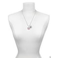 thumbnail image 3 of Delight Jewelry Silvertone Domed Multi Color BN Silvertone Script Initial Disc - S - Charm Necklace, 20"+3", 3 of 4