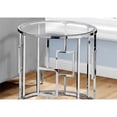 thumbnail image 4 of Home Square 23" Round Modern Glass Top Accent End Table in Chrome - Set of 2, 4 of 5