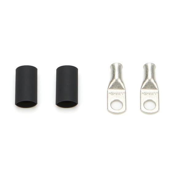 Quickcar Racing Products Power Ring 8 AWG 1/4in Hole Pair w/Heat Shrink