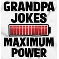 thumbnail image 2 of Grandpa Jokes Maximum Power Funny Men's Big & Tall Crewneck Sweatshirt Brisco Brands 2X, 2 of 5