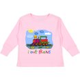 thumbnail image 3 of Inktastic I Love Trains Boys or Girls Long Sleeve Toddler T-Shirt, 3 of 5
