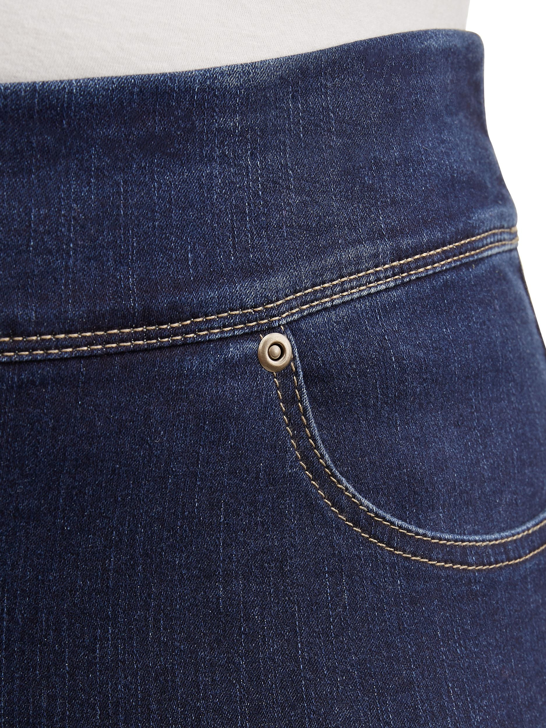Terra & Sky Women's Plus Size Tummy Control Pull On 4 Pocket Jean with Stretch