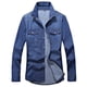 thumbnail image 1 of Ceisia Men Casual Fashion Denim Lapel Button Gift Long Sleeve Pocket Shirt Jacket, 1 of 9