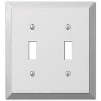 Century Polished Chrome Steel - 2 Toggle Wallplate