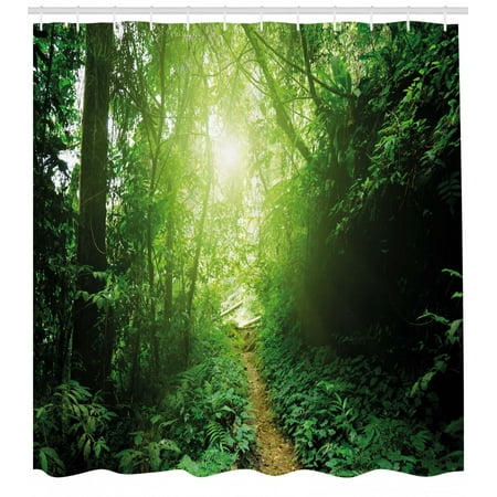 Landscape Shower Curtain A Way In The Jungle Of Malaysia