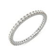 thumbnail image 3 of AFFY 0.50CT Moissanite Full Eternity Stackable Band Ring for Women 14K White Gold over Silver-7.5, 3 of 7