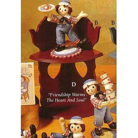 Raggedy Ann Andy Wooden Tea Set Display Retired By Raggedy