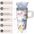 thumbnail image 3 of 20OZ Unicorn Themed Tumbler with Handle Double Wall Insulated Cup Ideal Gifts for Women Unicorn Lovers Suitable for Birthday Christmas and Picnic Trips, 3 of 6