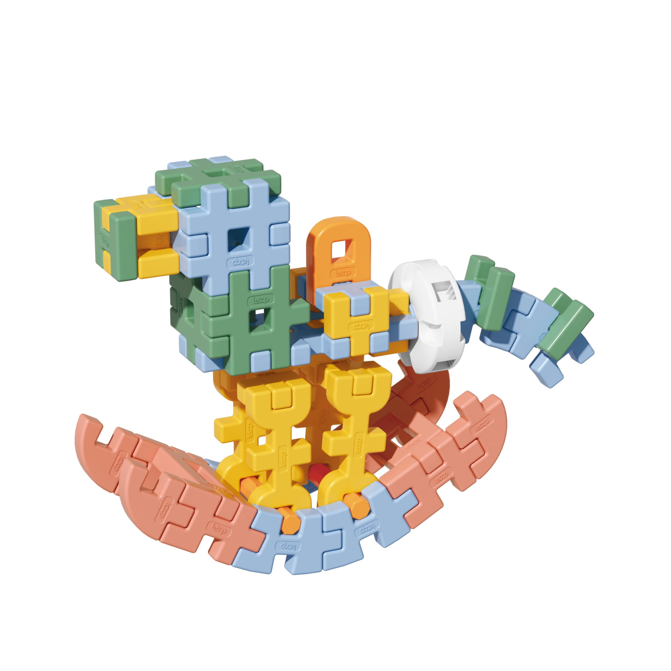 Funtogether Toys Large Interlocking Building Blocks, Soft Plastic STEM Construction Toy Set with Multi-Angle Connectors for Toddlers Kids Ages 3+, Creative Educational Building Bricks for Limitless C