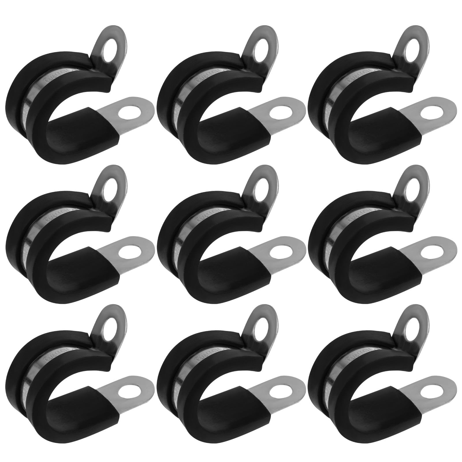 30pcs Cable Clamp R-type Hose Clip Cable Clamp Home Rubber Cushioned ...