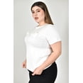 thumbnail image 2 of Playera con aplicaciones Roman Fashion /Tallas Extras, 5073 (Blanco) blanco 38, 2 of 6