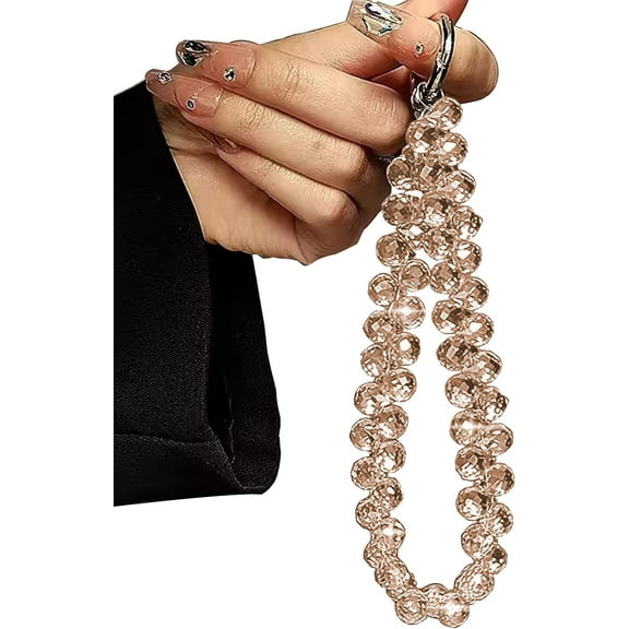 Beaded Phone Wrist Strap, Cellphone Lanyard Chain, Sparkling Phone Charm Wristlet Bracelet for Women