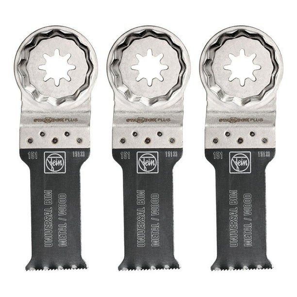 Hoja de sierra universal E-Cut Fein StarlockPlus de 28 mm, paquete de 3