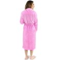 thumbnail image 4 of NY Threads Womens Fleece Bathrobe - Shawl Collar Soft Plush Spa Robe (Large, Pink), 4 of 10