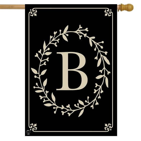 Briarwood Lane Classic Monogram Letter B Double-Sided House Flag