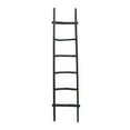 thumbnail image 4 of Sagebrook Home Wooden Decorative 76" Ladder, Black, 4 of 6
