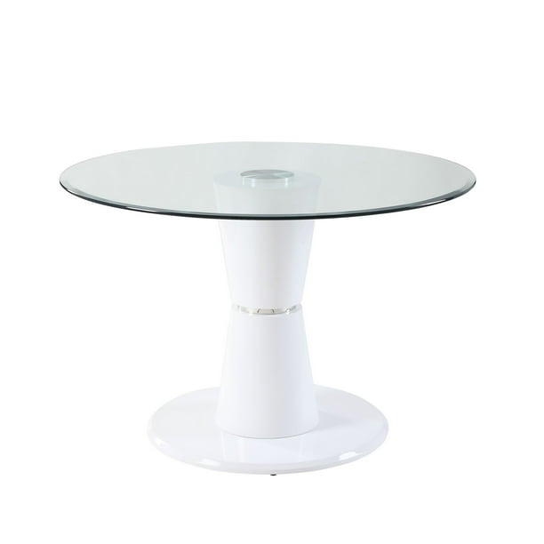 34 Inches Round Glass Top Coffee Table With Pedestal Base White Com 34 Inches Round Glass Top Coffee Table, 40 Inch Round Pedestal Coffee Table