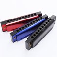 thumbnail image 4 of MasteelfCA 10 Hole Plastic Harmonica Music Instrument for Beginner Students Kids Gift (Blue), 4 of 7