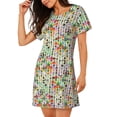 thumbnail image 2 of Daiia dogs collage Print Women's Nightshirt Soft Nightgowns for Women Short Sleeve dress Short-sleeved Sleepwear, 2 of 6