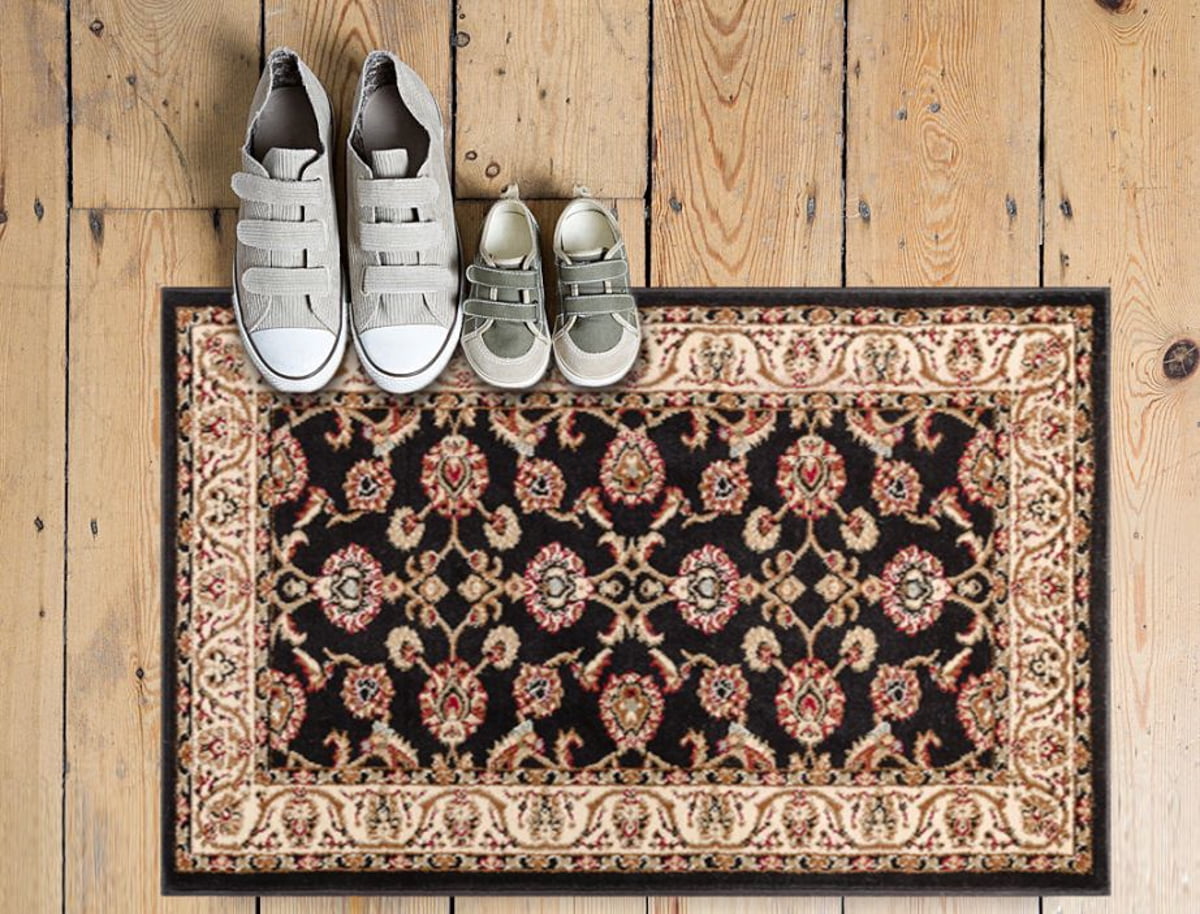 Well Woven Barclay Sarouk Traditional Oriental Panel Black 2'3" x 3'11" Area Rug