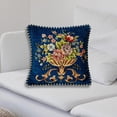 thumbnail image 1 of Funda de Almohada Decorativa perfecl 19 x 19 pulgadas Floral Azul, 1 of 8
