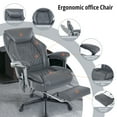 thumbnail image 5 of Heated Massage Office Chair with 6 Points Vibration, Reclining Ergonomic Desk Chair with Footrest for Extra Comfort, PU Leather High Back Executive Computer Chair, Thick Padded Massage Chair, 5 of 7