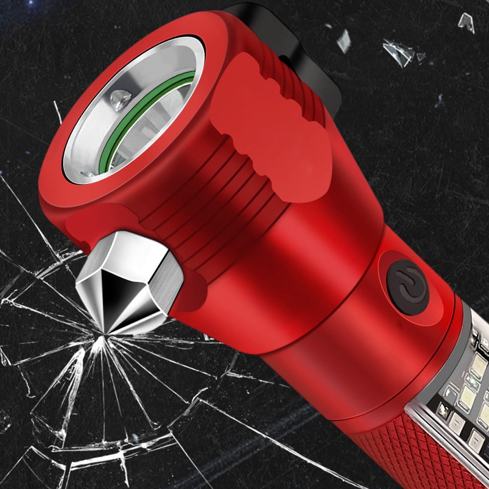 8 in 1 Waterproof Multifunctional Outdoor Camping USB Rechargeable Solar LED Flashlights Black