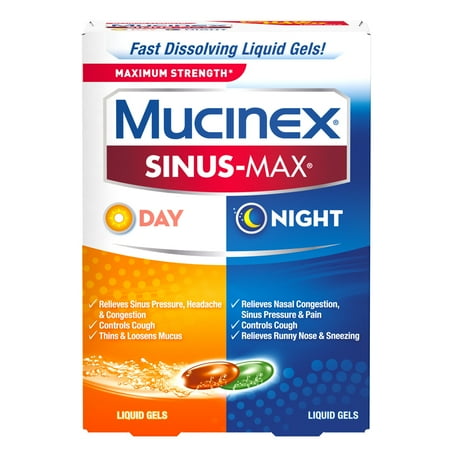 UPC 363824688244 product image for Mucinex Sinus-Max Maximum Strength Day and Night Liquid Gels - 24 Liquid Gels | upcitemdb.com