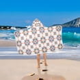 thumbnail image 2 of Yayeee Kids Hooded Towel with Hand Pockets Beach Soft Absorbent Bath Wrap 50 x 23.5 inch, Blue Abstract Pattern, 2 of 5