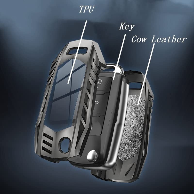 for Volkswagen Key Fob Cover  Full Protection Key Shell Key Case Compatible with VW Jetta Golf Polo MK6 Passat Tiguan Beetle Key Shell