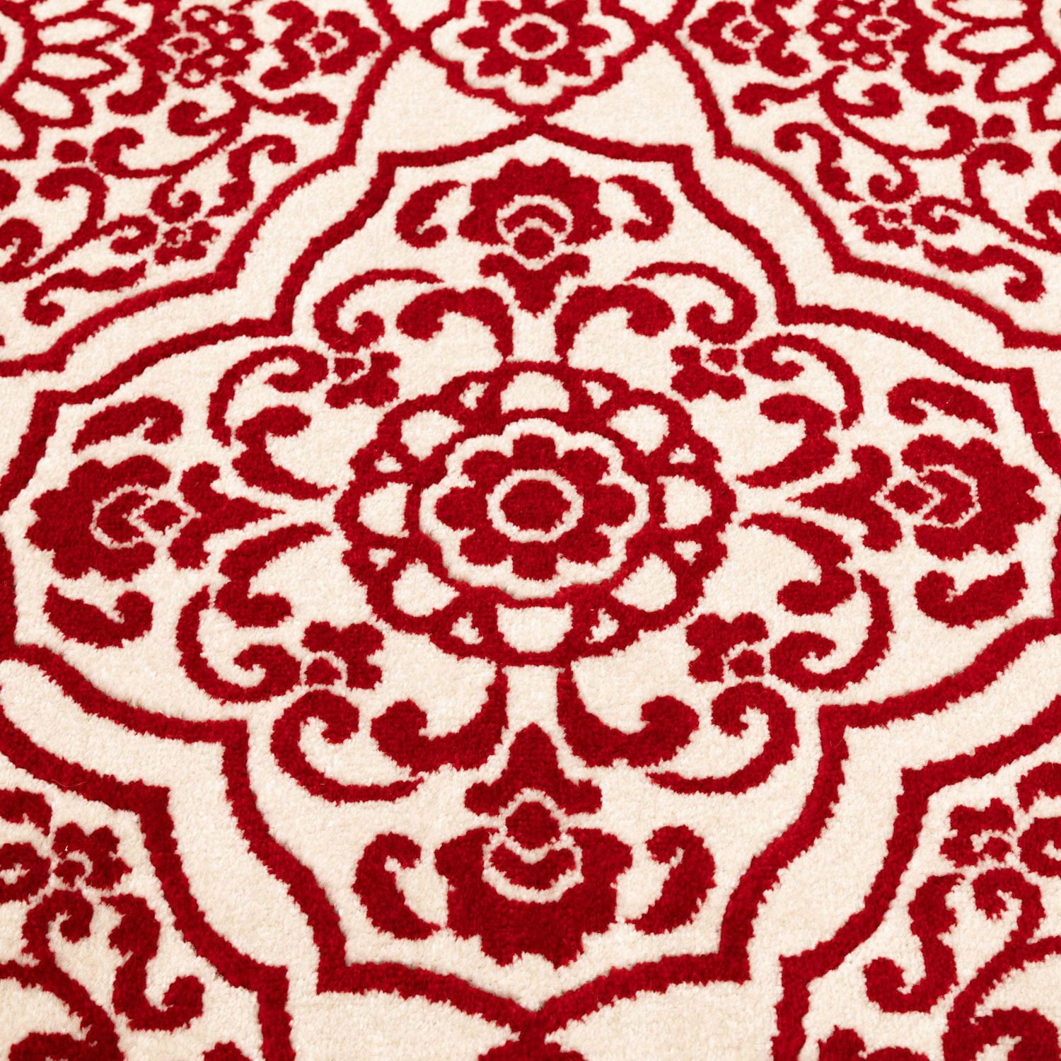 Tropiana Cream and Red Woven Area Rug