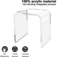 thumbnail image 3 of Premium Acrylic Shower ,16" L*12" W *18" H, 3/5"(15MM) Thick Acrylic Shower Stool,700lbs Weight Capacity Modern Clear Shower Seat for Inside Shower, 3 of 7