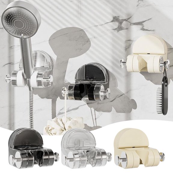Adhesive Hooks,Suction Cup Hooks for Shower,Suction Cup Shower Bracket Adjustable Shower Head Holder Wall Hooks,Heavy Duty Hooks for Shower, Bathroom,Bedroom,Glass,Window,Mirror,Tile
