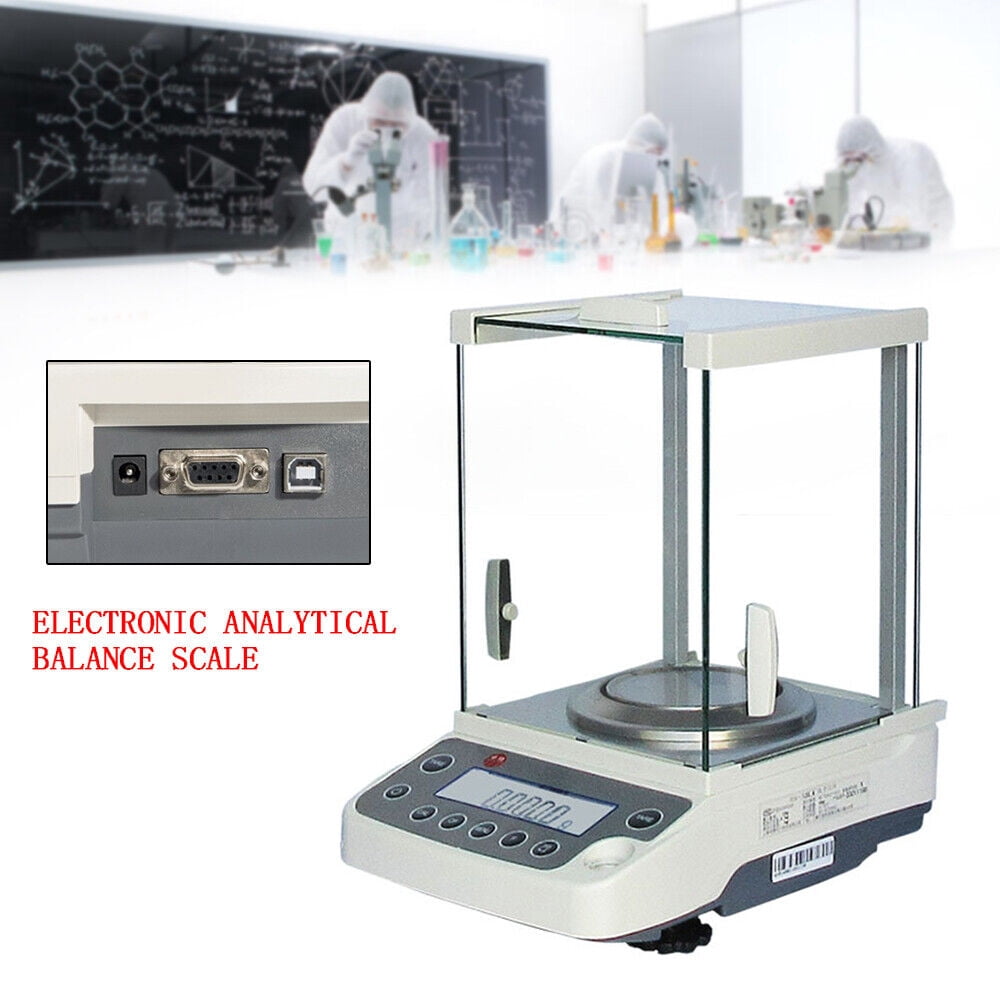 Miumaeov Lab Electronic Analytical Balance 0.1 mg 120x0.0001 Digital Precision Scale 110V W/AC Adapter