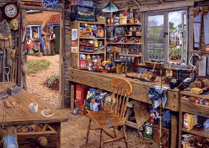 500 Pieces Large Format Puzzle Ravensburger Dad'S Shed 