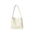 thumbnail image 2 of Woven Tote Bag Leather Bucket Bags for Women Summer Hobo Handbag Beach Vacation Purse Vintage Shoulder Bag for Travel, 2 of 7